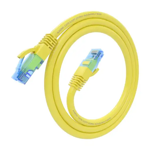 AISENS Cable De Red Latiguillo RJ45 Cat.6 UTP AWG26 CCA, Amarillo, 0.5 m
