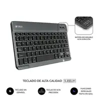 Funda para Tablet Con Teclado Bluetooth Keytab Pro Bluetooth 9.6\a 10.8\  Negro