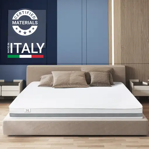 The White Stone Colchón Basic Matrimonial 155x185 Memory|H20 cm|M. in Italy