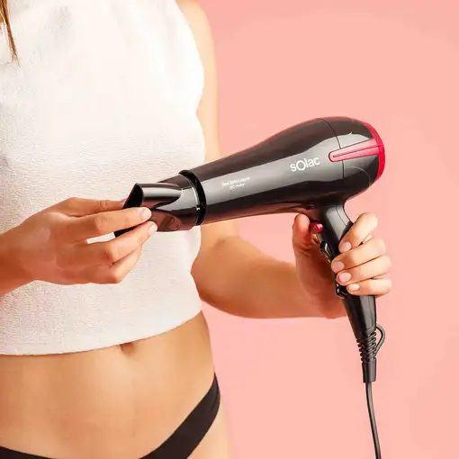 Solac Fast 2200 secador 2200 W Negro, Violeta