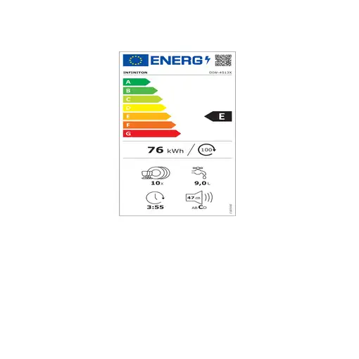 Infiniton DIW-4513X Independiente 10 cubiertos E
