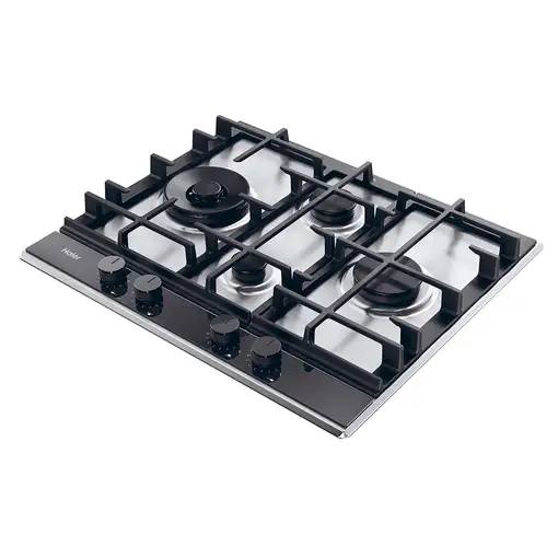 Haier Series 4 HAHG6D5XH Negro, Acero inoxidable Integrado 60 cm Encimera de gas 4