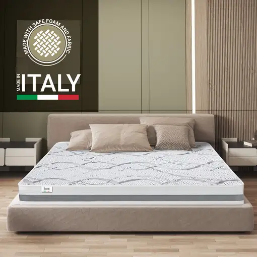 The White Stone Colchón Carbon de plaza y media 135x170 Memory|H20cm|M. in Italy