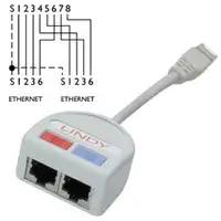 Lindy UTP Port Doubler cable de red Gris