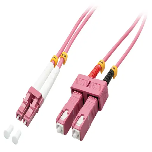Lindy 46362 Cable de fibra óptica e InfiniBand 3 m LC SC Rosa
