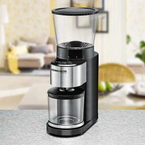 Rommelsbacher EKM 500 molinillo de café Negro, Acero inoxidable