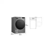 LG F4WR7010AGS lavadora Carga frontal 10 kg 1400 RPM Acero inoxidable