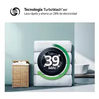 LG F4WR7010AGS lavadora Carga frontal 10 kg 1400 RPM Acero inoxidable