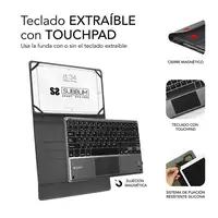 Funda Con Teclado Bluetooth Touchpad Keytab Pro Bt 9.6\ – 10.8\ Negra