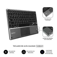 Funda Con Teclado Bluetooth Touchpad Keytab Pro Bt 9.6\ – 10.8\ Negra
