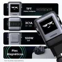Ugreen 45515B cargador de dispositivo móvil Ordenador portátil, Teléfono móvil, Po