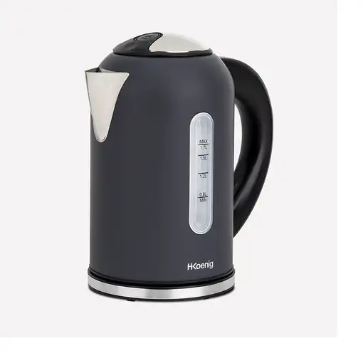 H.Koenig BOE52 tetera eléctrica 1,7 L 2200 W Beige, Negro, Acero inoxidable