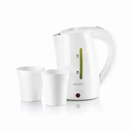 Haeger EK-10W.015A tetera eléctrica 0,5 L 1100 W Blanco