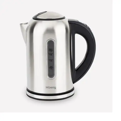 H.Koenig BOE50 tetera eléctrica 1,7 L 2200 W Negro, Acero inoxidable
