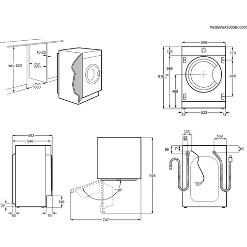 Electrolux EN7F4722AN lavadora Carga frontal 7 kg 1200 RPM Blanco