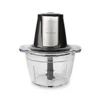 Nedis KAMC300CGY picadora eléctrica de alimentos 1 L 500 W Negro, Plata, Transpare
