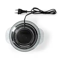 Nedis KAMC300CGY picadora eléctrica de alimentos 1 L 500 W Negro, Plata, Transpare