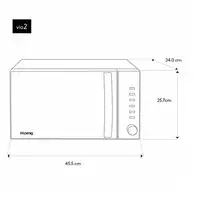 H.Koenig VIO2 microondas Negro, Plata Solo microondas Encimera 20 L 700 W