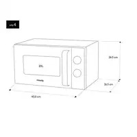 H.Koenig VIO4 microondas Negro, Acero inoxidable Solo microondas Encimera 20 L 700
