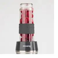 H.Koenig SMOO9 0,57 L Licuadora de vaso 300 W Negro, Acero inoxidable, Transparent