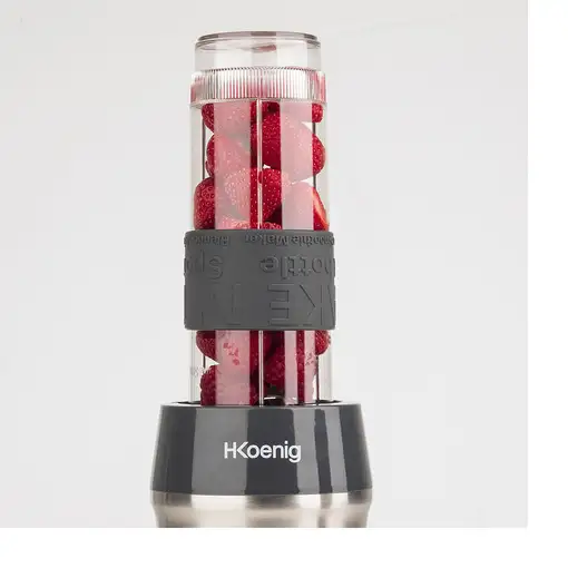 H.Koenig SMOO9 0,57 L Licuadora de vaso 300 W Negro, Acero inoxidable, Transparent