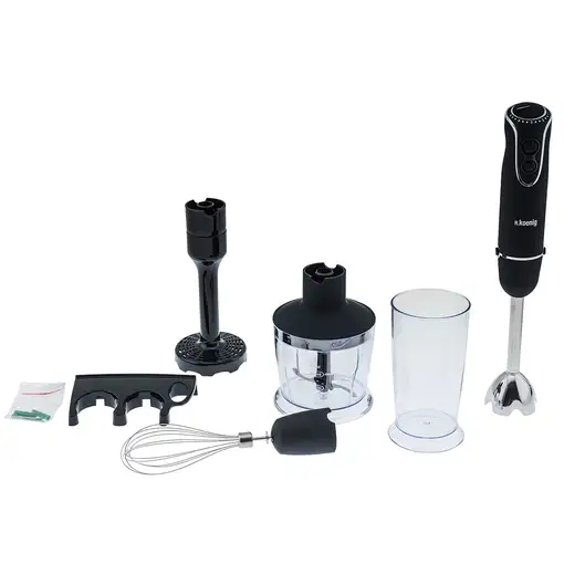 H.Koenig MIX75 licuadora 500 L Batidora de inmersión 750 W Negro, Acero inoxidable