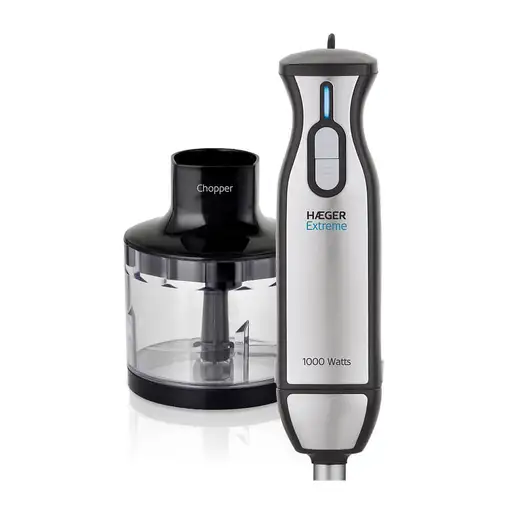 Haeger HB-10C.019A licuadora Batidora de inmersión 1000 W Negro, Acero inoxidable,