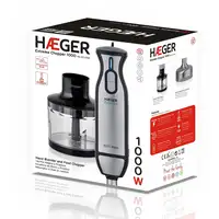 Haeger HB-10C.019A licuadora Batidora de inmersión 1000 W Negro, Acero inoxidable,