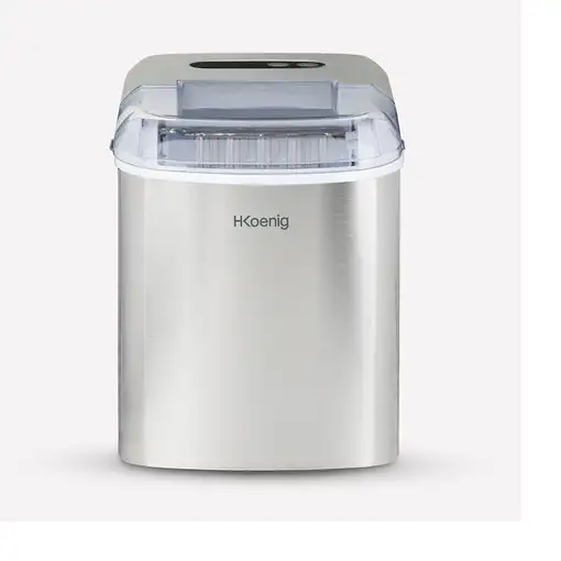H.Koenig KB14 Máquina para hacer cubitos de hielo portátil 12 kg/24h 120 W Plata