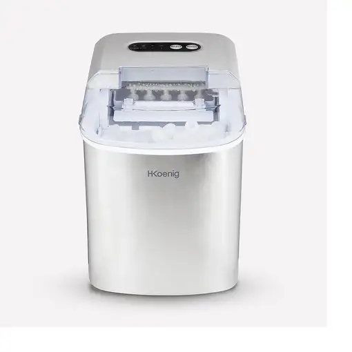 H.Koenig KB14 Máquina para hacer cubitos de hielo portátil 12 kg/24h 120 W Plata