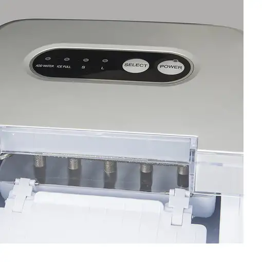 H.Koenig KB14 Máquina para hacer cubitos de hielo portátil 12 kg/24h 120 W Plata