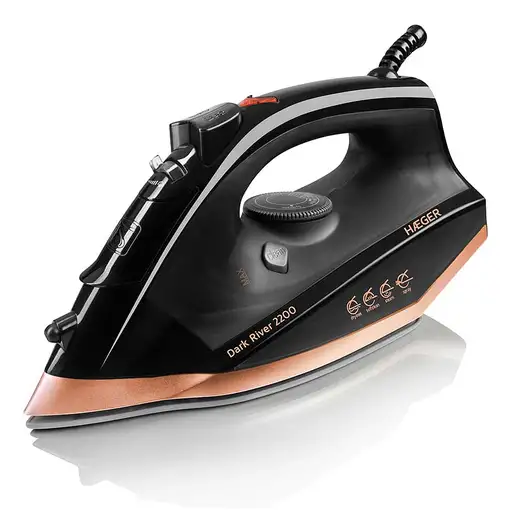 Haeger SI-220.015A plancha Plancha a vapor Suela de acero inoxidable 2200 W Negro