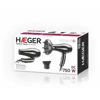Haeger Perfect Travel secador 750 W Negro