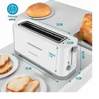 Grunkel TS-40EASYTOAST tostadora 7 1 rebanada(s) 970 W Blanco