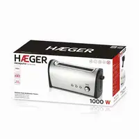 Haeger Desayuno 6 2 rebanada(s) 1000 W Negro, Acero inoxidable