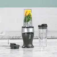 Ninja QB3001 0,47 L Batidora de vaso 700 W Negro, Plata