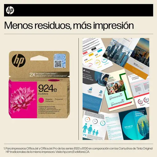 HP Cartucho de Tinta Original EvoMore 924e magenta