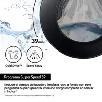 Samsung Lavadora 9kg Blanca AI Ecobubble™, Clasificación Energética A WW90DG6U85HH