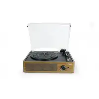 Technaxx TX-186 Tocadiscos de tracción por correa Negro, Madera