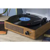 Technaxx TX-186 Tocadiscos de tracción por correa Negro, Madera