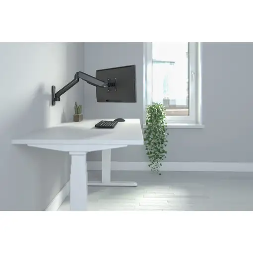 Digitus Soporte de pared universal para monitor con muelle neumático y brazo girat