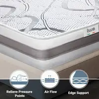The White Stone Colchón  Matrimonial 140x210 Memory Foam|H27cm|Made in Italy