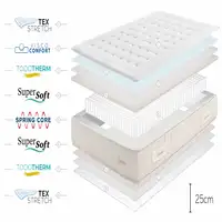Colchón Muelles Ensacados Supreme Muelles Ensacados 25 cm, 135 x 180 cm - Moonia