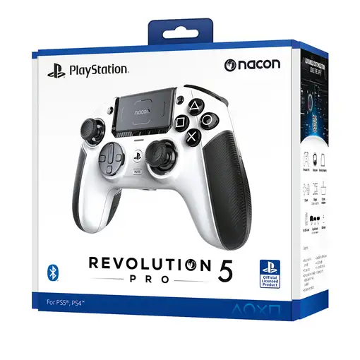 NACON Revolution 5 Pro Negro, Blanco Bluetooth Gamepad PC, PlayStation 4, PlayStat