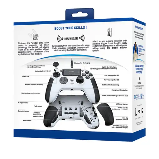 NACON Revolution 5 Pro Negro, Blanco Bluetooth Gamepad PC, PlayStation 4, PlayStat