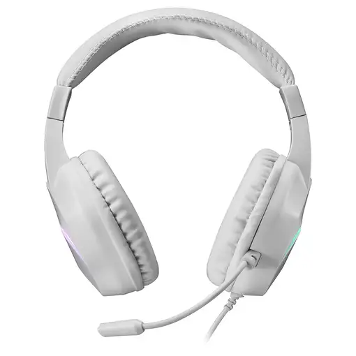 Mars Gaming MH122 Blanco, Cascos Gaming FRGB Over Ear con Micrófono, Sonido HiFi,