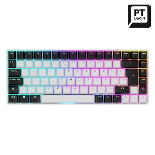 Sharkoon SKILLER SGK50 S3 teclado Juego USB QWERTY Portugués Blanco