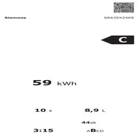 Siemens iQ300 SR63EX24KE lavavajillas Completamente integrado 10 cubiertos C