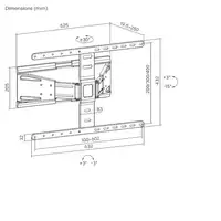 Equip Soporte de pared para televisor ultrafino de movimiento completo de 43"-90