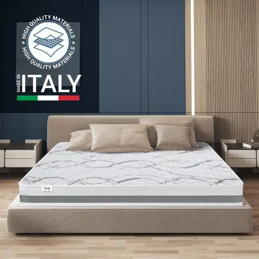 The White Stone Colchón  Matrimonial 170x180 Memory Foam|H22cm|Made in Italy